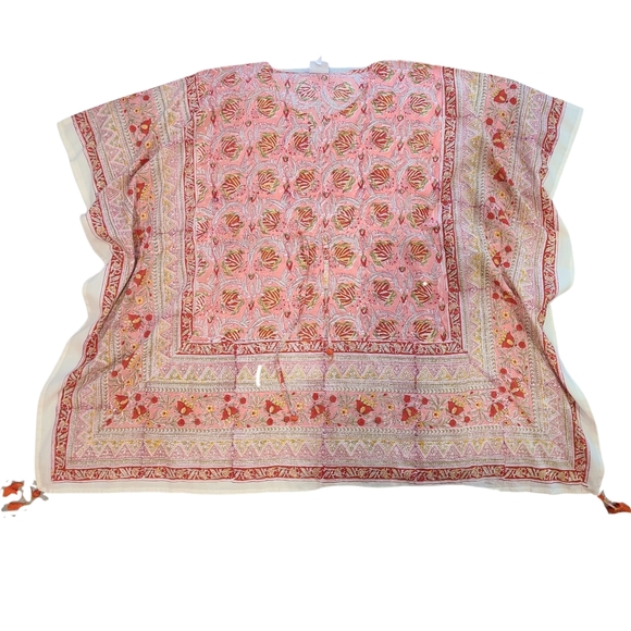 PAX PHILOMENA 'Sedona' Dress Kaftan As Seen In Southern Living Cotton OS/ALL - Picture 9 of 10